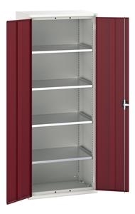 16926167.** verso shelf cupboard with 4 shelves. WxDxH: 800x550x2000mm. RAL 7035/5010 or selected